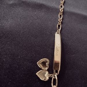 Engraved "Esther" Gold tone bracelet